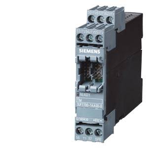 Un produit Siemens, probablement un module électrique ou un relais, avec un numéro de pièce et des connexions visibles sur le côté.