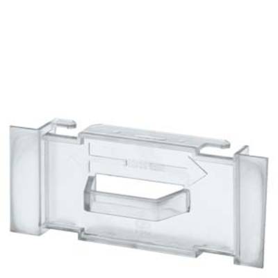 Une pièce en plastique transparente, rectangulaire, avec des extensions latérales, probablement un support ou un élément de séparation dans un dispositif technique.
