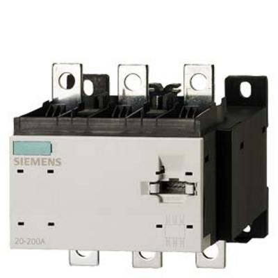 Contacteur Siemens-Schütz 20-200A avec contacts noirs et argentés, utilisé dans les circuits électriques pour commander des charges de courant élevées.