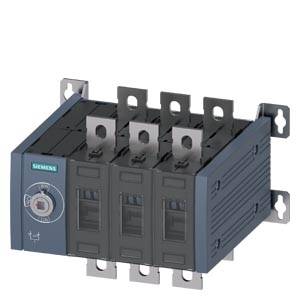 Un disjoncteur Siemens noir et bleu avec trois modules de commutation et des éléments de fixation, destiné au contrôle électrique.