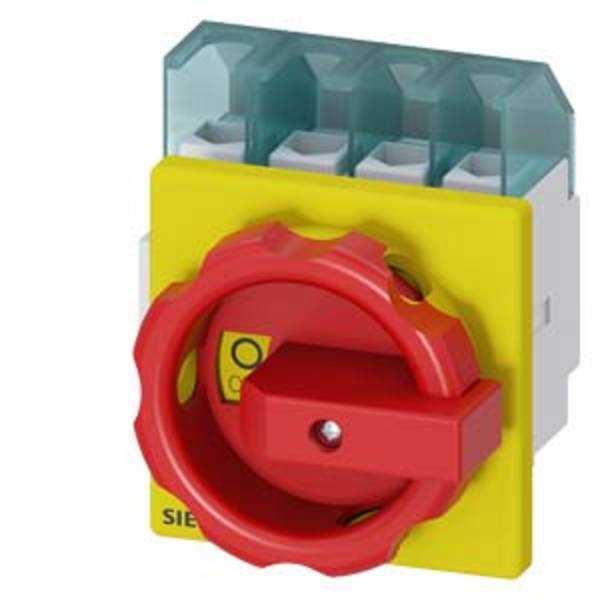 Interrupteur à coupure en charge;   rouge, jaune 4 pôles 16 mm² 32 A  690 V/AC  Siemens 3LD22031TL53