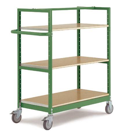 Manuflex TV3112.6011 Rayonnage mobile avec système de blocage acier galvanisé Charge max: 250 kg vert réséda