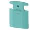 Un adaptateur Siemens de couleur turquoise, de forme rectangulaire et présentant une encoche en haut. Il contient un logo en relief et des rayures.