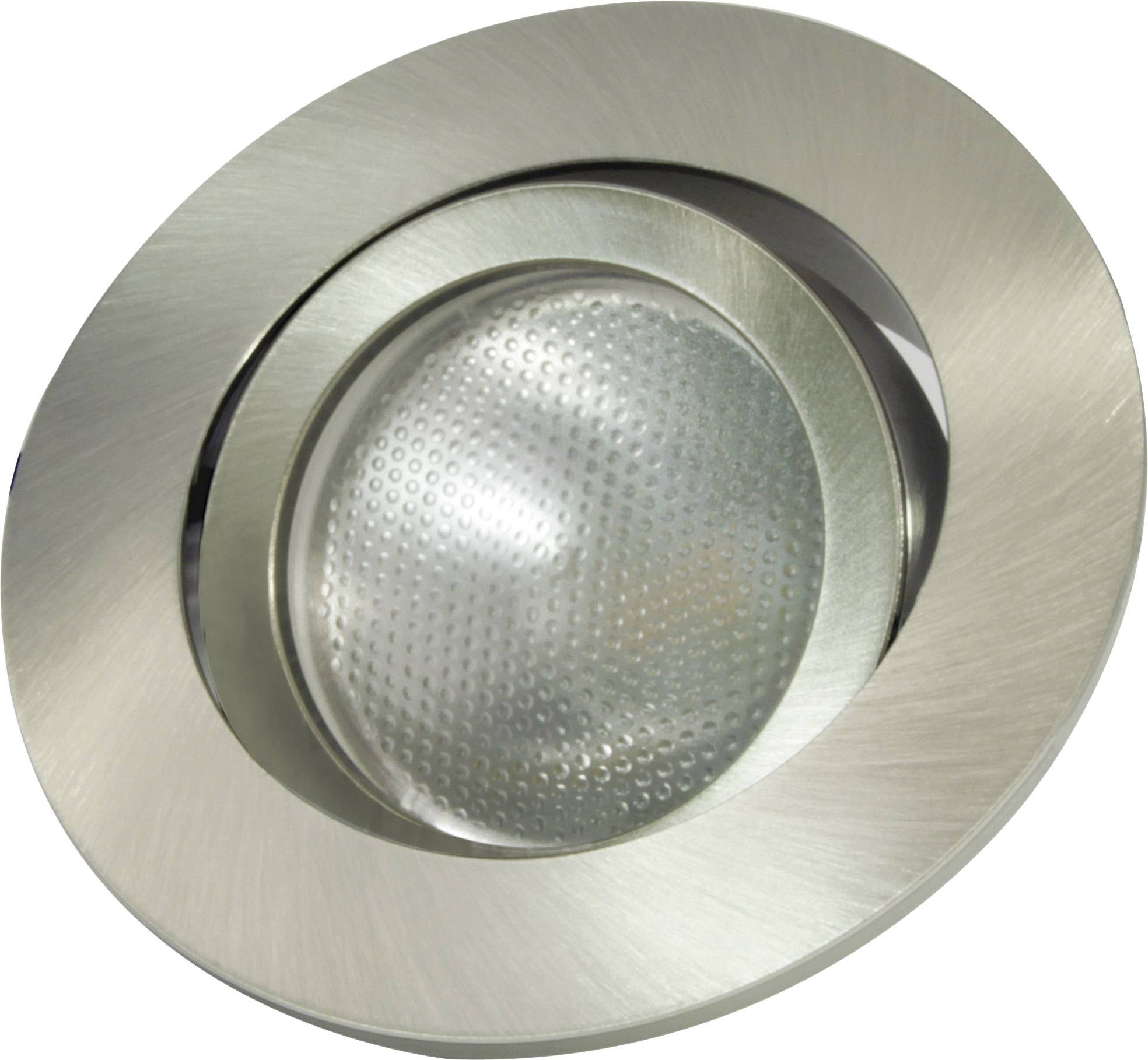 Un spot encastrable LED argenté au design rond et moderne. Idéal pour l'installation au plafond afin d'obtenir un éclairage ciblé.