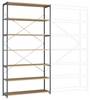 Etagère Planoflex modèle de base avec 7 tablettes Manuflex RP1644.0001