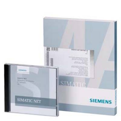 Un emballage de produit Siemens présentant un CD logiciel intitulé 'SIMATIC NET'. L'emballage et le CD sont conçus dans un style bleu-gris.
