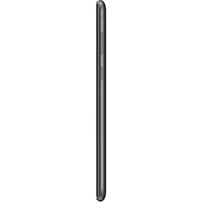 Vue latérale d'un smartphone noir élancé avec deux boutons.