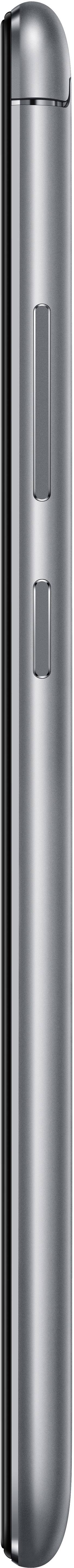 Stylo gris, élancé, vu de profil, avec une finition mate. Adapté aux appareils à écran tactile.