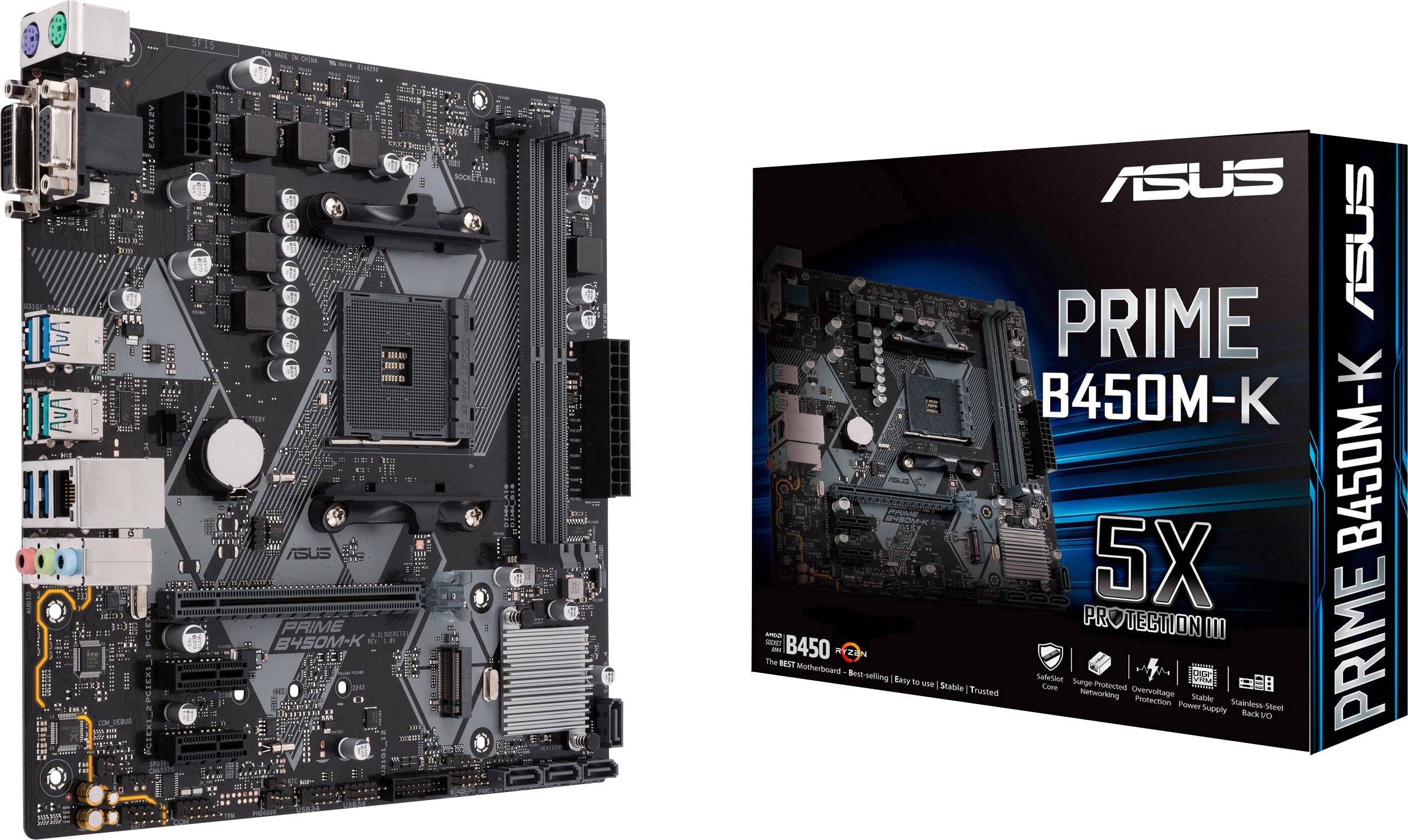 Asus Prime B450M-K Socket AM4 Micro ATX