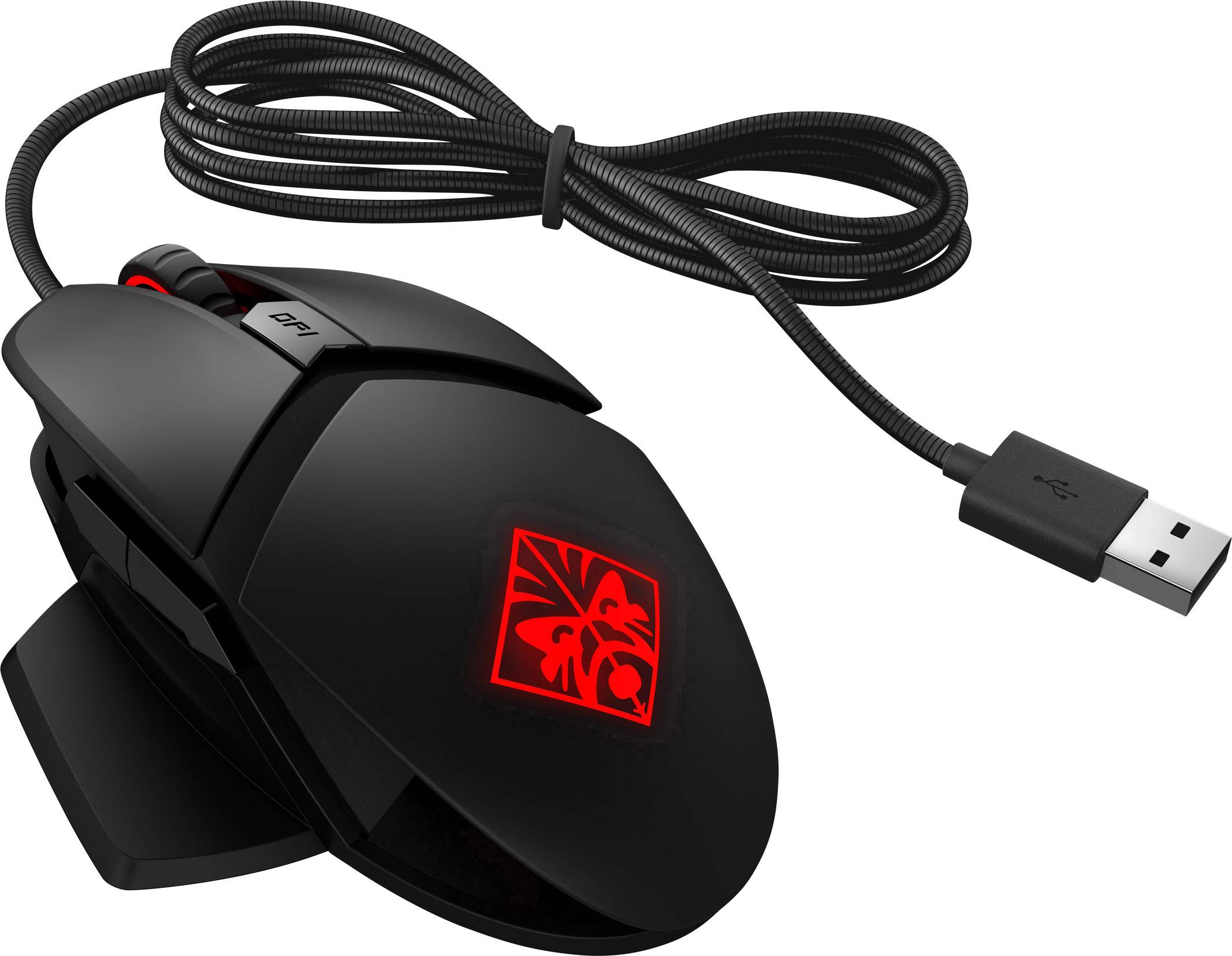 HP Reactor Souris USB optique noir, multicolore 6 Boutons 16000 dpi-0