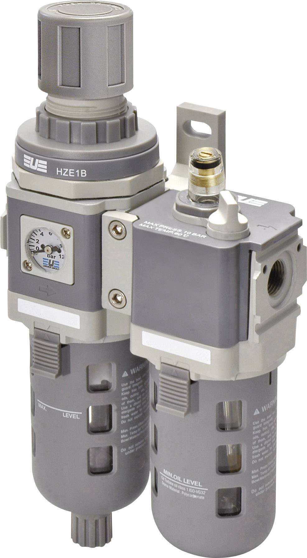 Filtre Régulateur De Pression D'air 1/4" AFR-2000 - Pour Outils Pneumatiques, Avec Manomètre Et Purge D'eau