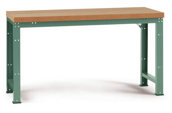 Etabli de base PROFI, 2000 x 700 mm plateau multiplex 50mm RAL7035 gris clair Manuflex WP3035.7035