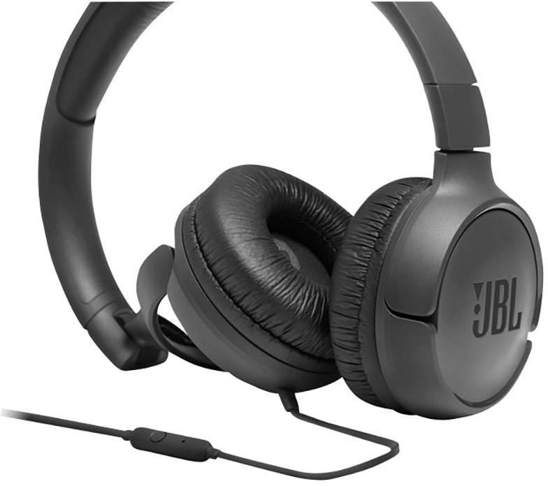 JBL Tune 500 Casque supra-auriculaire filaire Stereo noir pliable, micro-casque téléphone portable-4