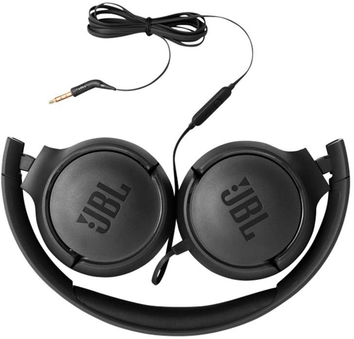 JBL Tune 500 Casque supra-auriculaire filaire Stereo noir pliable, micro-casque téléphone portable-6