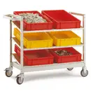 Manuflex TV3372.5012 Chariot à roulettes pour caisses Euro avec système de blocage Tôle d'acier revêtement par poudre Ch