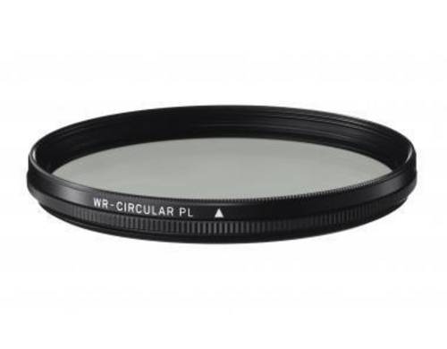 Filtre de polarisation circulaire rond avec bordure noire et inscription WR-Circular PL.