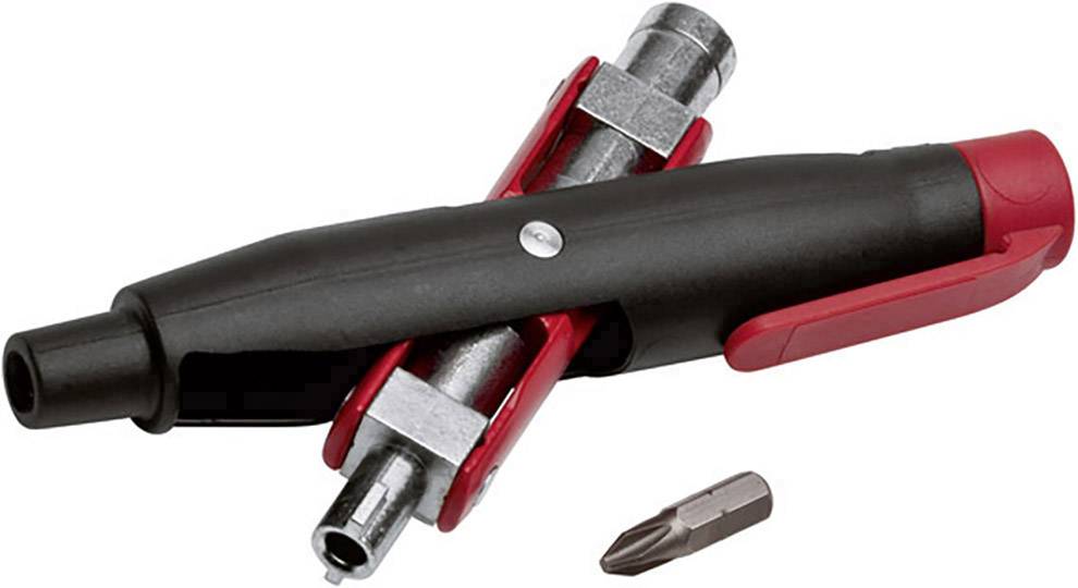 NWS 2005-4-SB Clé pour armoires électriques Clé pour armoires de distribution Zinc moulé sous pression, plastique noir, 