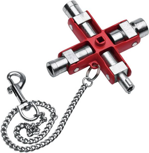 NWS 2005-6-SB Clé pour armoires électriques Clé pour armoires de distribution Zinc moulé sous pression rouge 1 pc(s)
