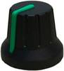 PSP 49009-GREEN 49009-GREEN Tête de bouton rotatif avec pointeur noir, vert (Ø x H) 18.8 mm x 15.24 mm 1 pc(s)