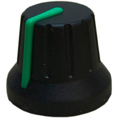 PSP 49009-GREEN Tête de bouton rotatif avec pointeur noir, vert (Ø x H) 18.8 mm x 15.24 mm 1 pc(s) 