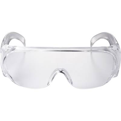 Des lunettes de protection transparentes avec des verres clairs et une protection latérale.