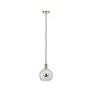 Paulmann Esben 79725 Luminaire à suspendre LED E27 20 W transparent, laiton (brossé)