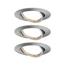 Paulmann 93420 Base Spot encastrable jeu de 3 LED GU10 15 W acier inoxydable (brossé)