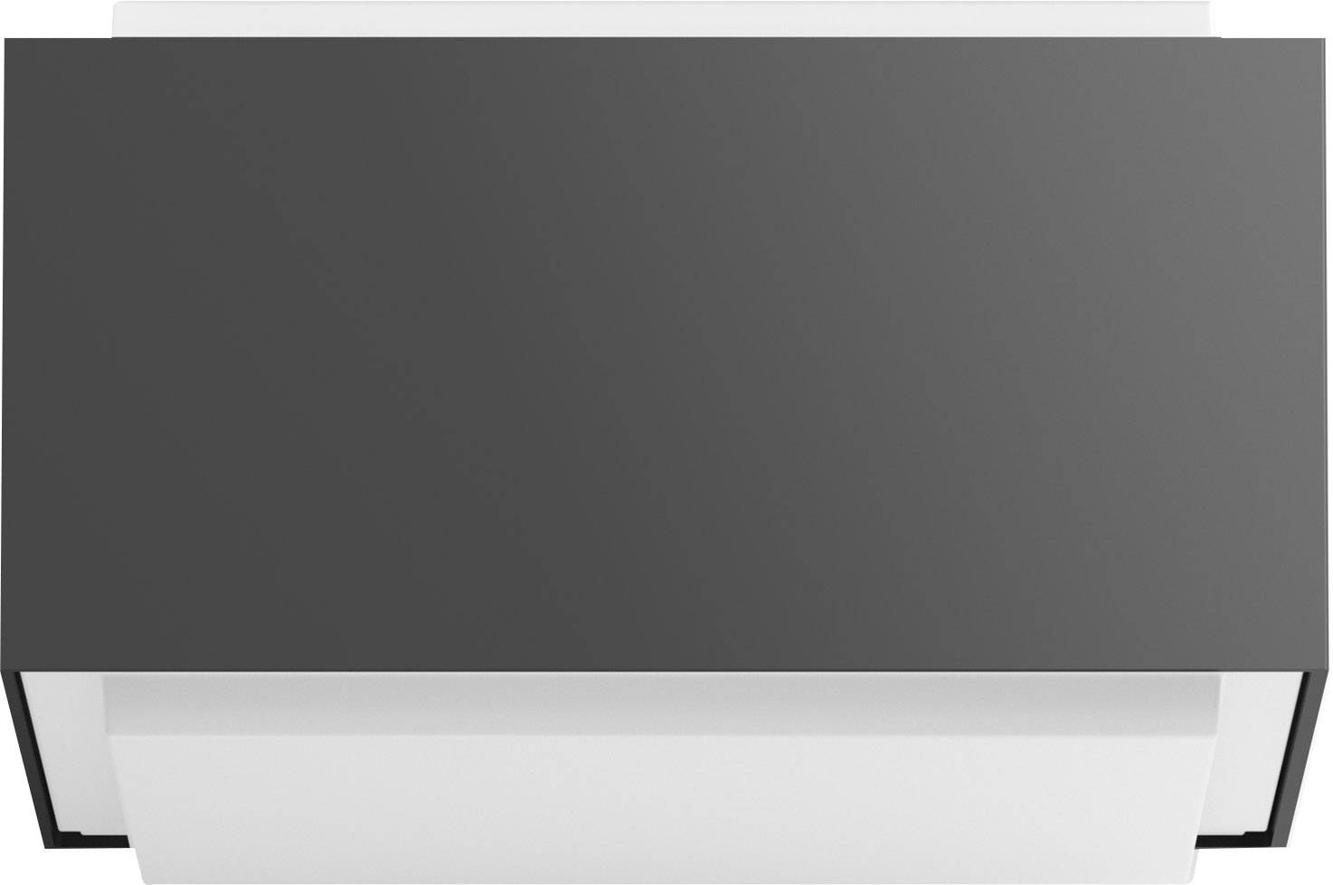 Applique murale rectangulaire au design moderne, noir et blanc, avec des lignes épurées et une esthétique minimaliste.