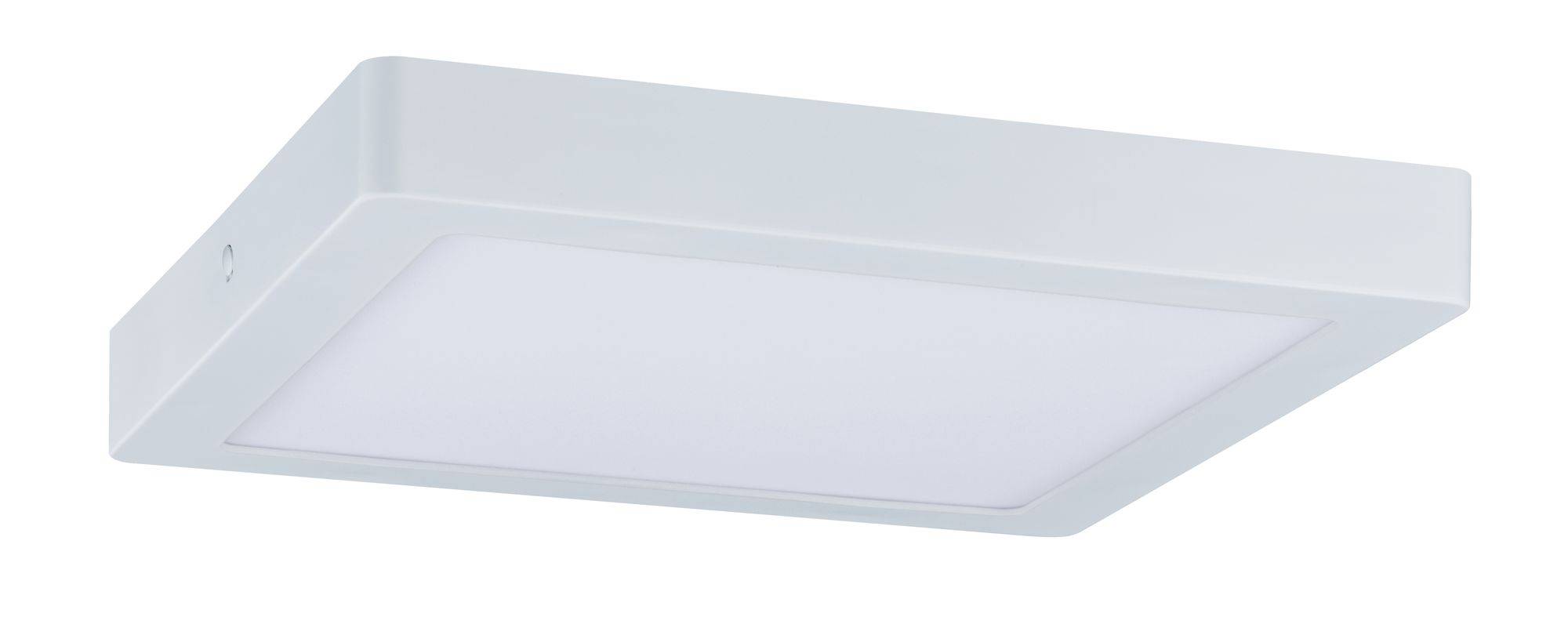Un panneau LED rectangulaire dans un boîtier plat blanc ; adapté pour une installation au plafond ou au mur.