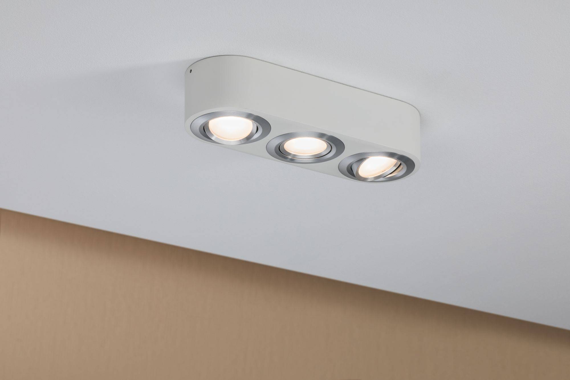 Paulmann 79710 Argun Plafonnier LED LED LED intégrée 14.4 W aluminium (brossé), blanc mat