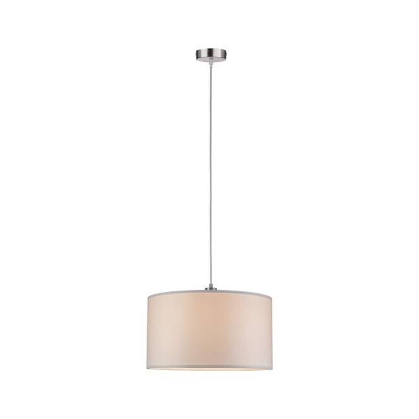 Paulmann Tessa 70924 Luminaire à suspendre LED E27  60 W crème, acier inoxydable (brossé)