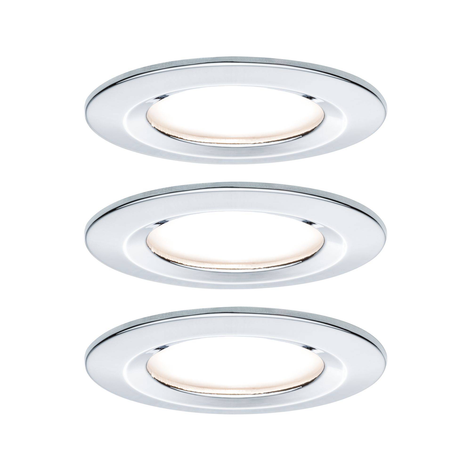 Paulmann Nova Spot encastrable pour salle de bains jeu de 3 LED LED 18 W IP44 chrome (brillant)