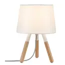 Paulmann Neordic Berit 79646 Lampe de table LED E27 20 W blanc, bois