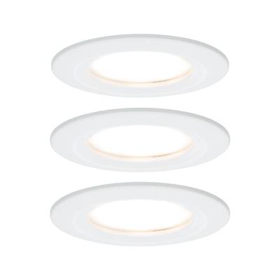 Paulmann Nova Spot encastrable pour salle de bains jeu de 3 LED  LED 18 W IP44 blanc mat