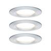 Paulmann Nova Spot encastrable pour salle de bains jeu de 3 LED LED 18 W IP44 Aluminium (tourné)