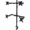 Manhattan 461566 Support de table pour écran 4 Écran(s) 33,0 cm (13") - 81,3 cm (32") noir réglable en hauteur, inclinable, mobile