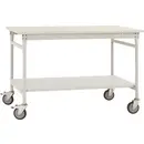 Manuflex BB4001.7035 Desserte BASIS 750x500x850 mm, Plateau mélaminé RAL7035, gris clair gris clair