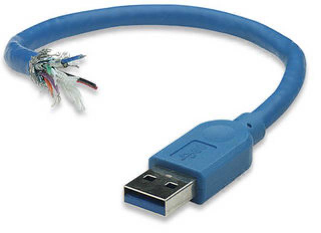 TECHly Câble USB USB 3.2 Gen1 USB-A mâle, USB-A femelle 0.50 m bleu contacts dorés ICOC U3-AA-005-EX-4