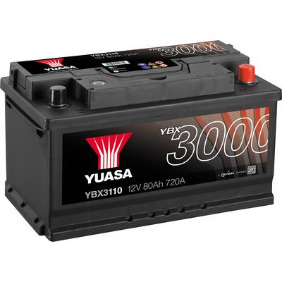 Yuasa SMF YBX3110 Batterie de voiture 12 V 80 Ah  T1 Disposition des cellules 0