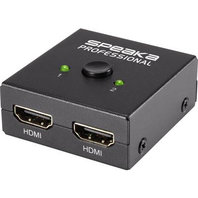 Switch HDMI SpeaKa Professional SP-7141056 2 ports utilisable dans les deux sens 3840 x 2160 pixels