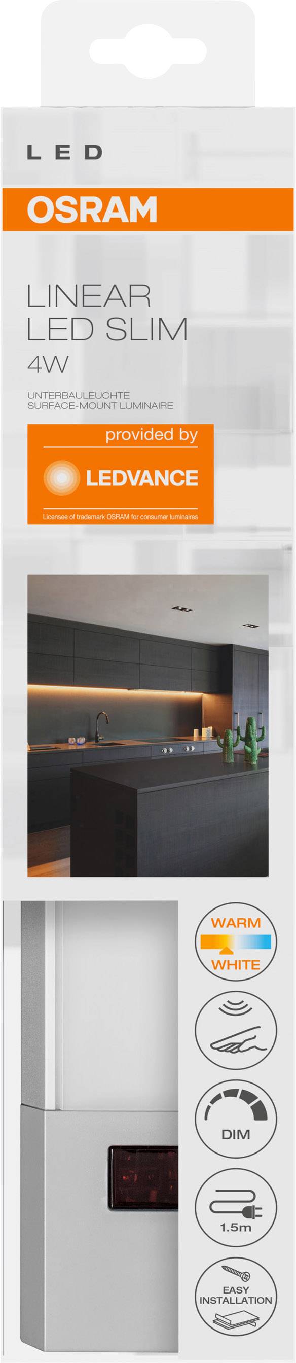 LEDVANCE Linear LED Slim L Éclairage LED pour meuble LED 4 W blanc chaud-5