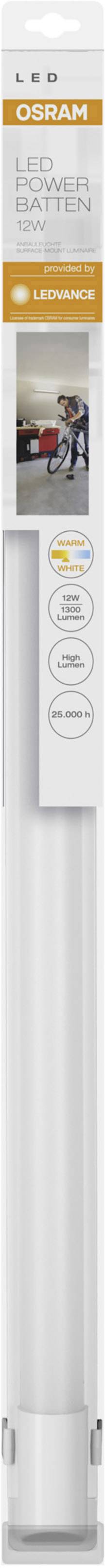 Lampe LED, 12 W, 1500 lm, 3000 K, blanc chaud, idéale pour ateliers et garages. Économe en énergie, facile à installer.