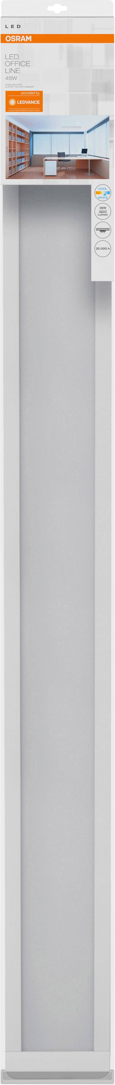 Une grille de ventilation blanche pour une porte ou une fenêtre, représentée sur un emballage avec une image et des informations produit en haut.