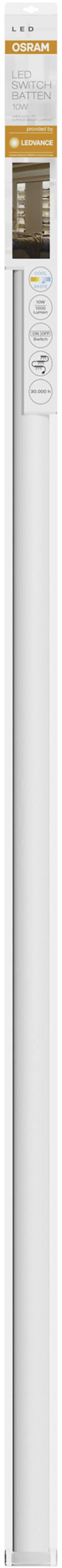 Un tube LED blanc de 16 watts, 5500 Kelvin, avec une tension nominale de 220 volts et une luminosité de 1600 lumens, classe d'efficacité énergétique A.