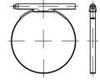 TOOLCRAFT TO-5363358 Collier de serrage DIN 3017 1.4016 (W2), forme C1 colliers de serrage, avec boulons, monobloc, dimensions : 68- 73/25 (25 pièces) 25 mm 25 pc(s)