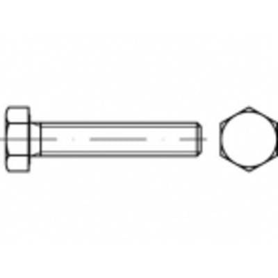 Dessin technique d'une vis à tête hexagonale : Vue latérale à gauche et vue de dessus à droite, avec un accent mis sur les détails du filetage.