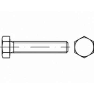 Dessin technique d'une vis à tête hexagonale. À gauche la vue de côté, à droite la vue de dessus de la tête de vis.