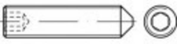 TOOLCRAFT  TO-5370237 Vis sans tête M4 30 mm acier inoxydable A1, A2 25 pc(s)