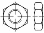 ISO 4035 A 2 écrous hexagonaux basse avec chanfreins, dimensions : M 24 (10 pièces)