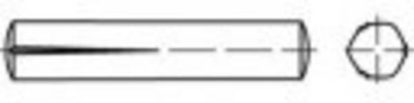 TOOLCRAFT  TO-5378784 Goupille cannelée d'ajustage  2 mm acier inoxydable A1 100 pc(s)